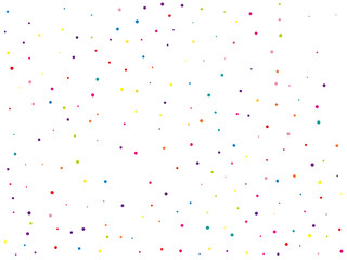 Background with colorful glitter, confetti. Polka dots, circles, rounds. Fiesta pattern. Vector illustration © annagolant