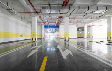 Passageway in the underground parking lot