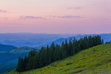 Fototapeta na wymiar Sunset nature panorama
