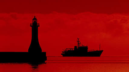 WARSHIP - Ship on the port road