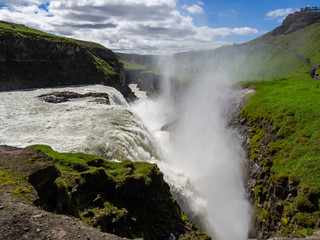 Gullfoss waterfall on golden circle in Iceland