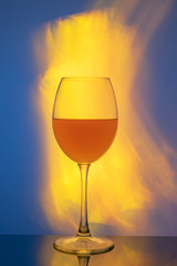 a glass of sherry. drawing with light