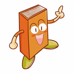 Cute and funny book giving story - vector.