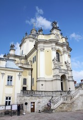 Fototapeta premium St. George's Cathedral, Lviv, Ukraine - baroque-rococo greek catholic church