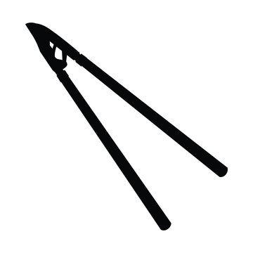 recommend clip art: A black and white silhouette of a hedge trimmer