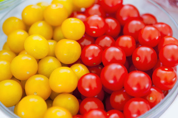 cherry tomatoes in a platter