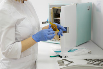the process of disinfection of instruments