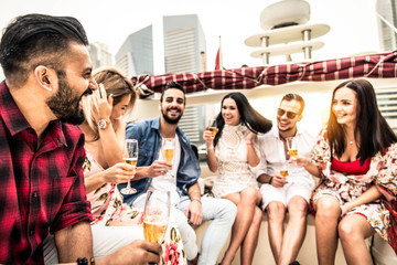 People celebrating on a yacht