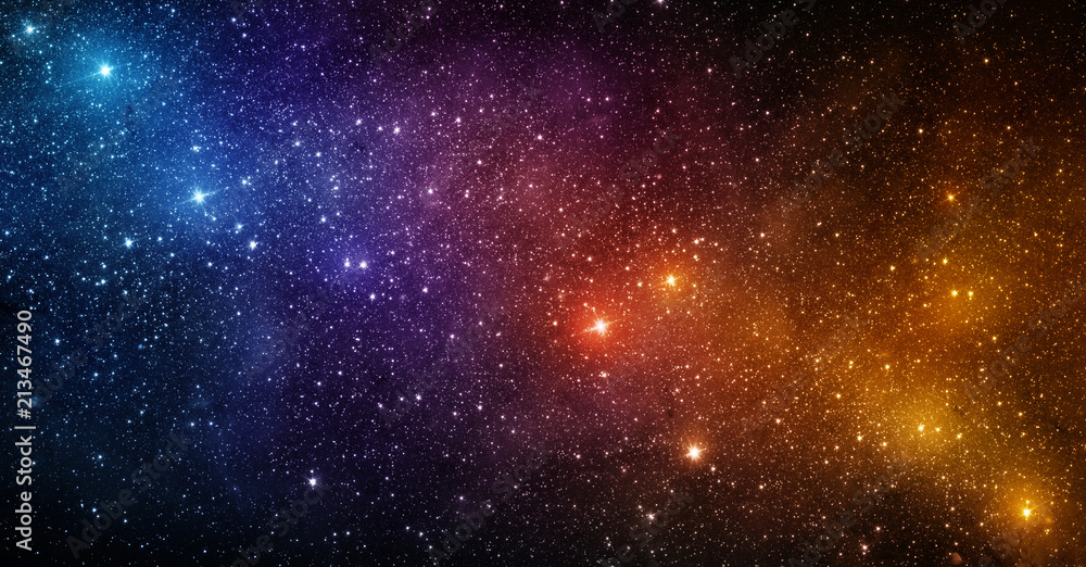 Wall mural universe filled with stars, nebula and galaxy. elements of this image furnished by nasa.