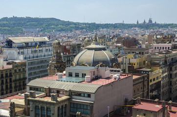 view of the center of Barcelona. Spain