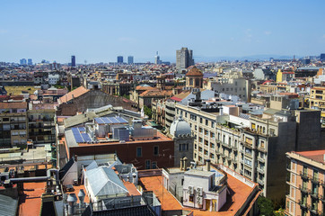 view of the center of Barcelona. Spain