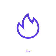 Obraz premium Fire icon vector. Modern, simple flat vector illustration for web site or mobile app