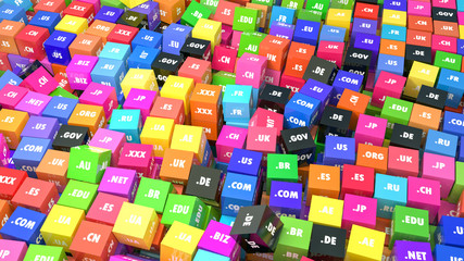 Colorful cubes with domain extensions 