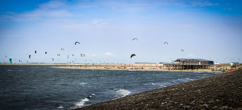 Kitesurfer Niederlande, Zeeland, Brouwersdam