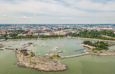 Aerial view of Helsinki, the capital of Finland