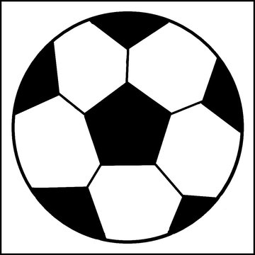 Pattern with a soccer balls in a black  - white colors. 
