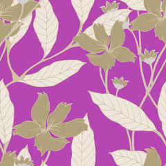 Abstract elegance pattern with floral background.