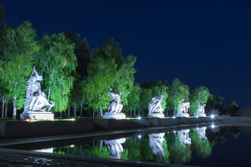 Volgograd, Russia - July 11 2018:The monuments on Mamayev Kurgan in Volgograd. The monuments of...
