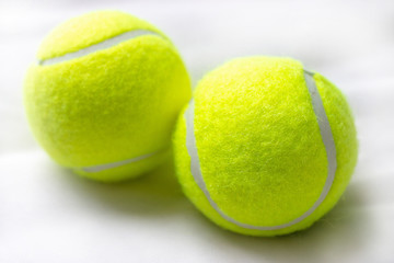 Closeup of tennis balls