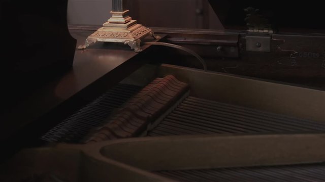 Footage of a beautiful Piano
