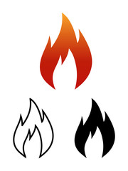 fire icon. vector illustration