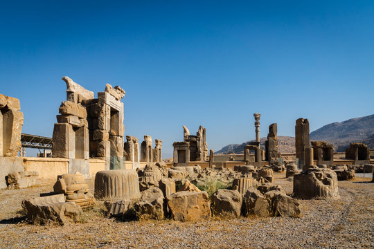 Persepolis in Iran. View of the ancient ruins 