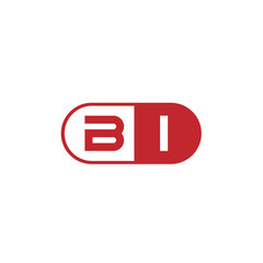 Initial Letter BI Logo Template Design