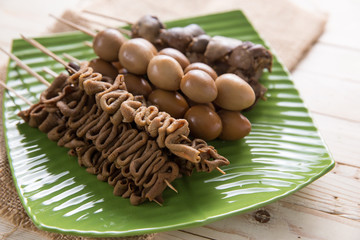 sate jeroan. indonesian traditional cuisine