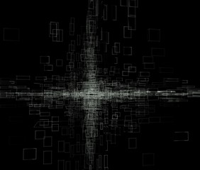 ワイヤーフレームの抽象的な背景