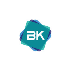 Initial Letter BK Logo Template Design
