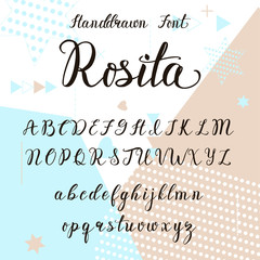 Hand drawn letters. Lettering and custom typography for your designs.Vector type
