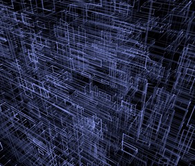 ワイヤーフレームの抽象的な背景