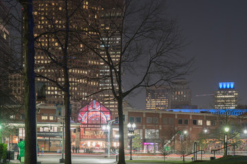 Boston at night