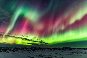 Strong aurora borealis