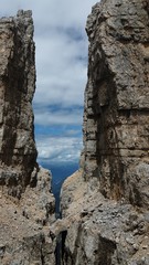 Laemar from above, dolomites, Italy