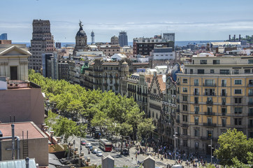 Fototapeta premium view of the center of Barcelona. Spain