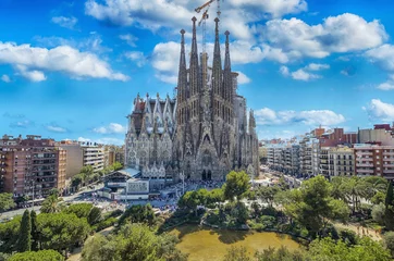 Poster BARCELONA, SPANJE - SEPTEMBER 15,2015: Sagrada Familia in Barcelona. Heilig © Mariana Ianovska