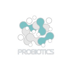 Probiotics logo. Concept of healthy nutrition ingredient for therapeutic purposes. simple flat style trend modern logotype graphic design isolated
