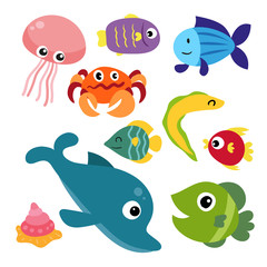marine life vector collection design