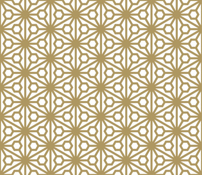 Seamless pattern based on Japanese ornament Kumiko © Aleksei