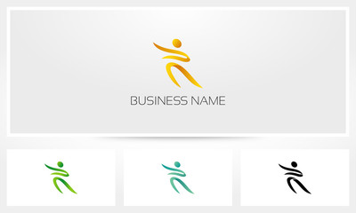 Obraz premium Taichi Exercise Human Logo