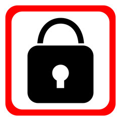 Security icon flat design vector illustration