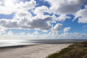 Sandy beach of Southern Jutland, near Esbjerg, Denmark