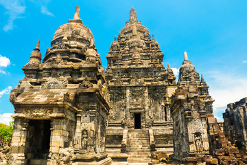 Fototapeta premium Ancient mystical old Hindu Prambanan temple near Yogyakarta on Java island Indonesia