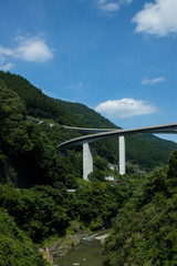 Fototapeta na wymiar Loop bridge in mountain