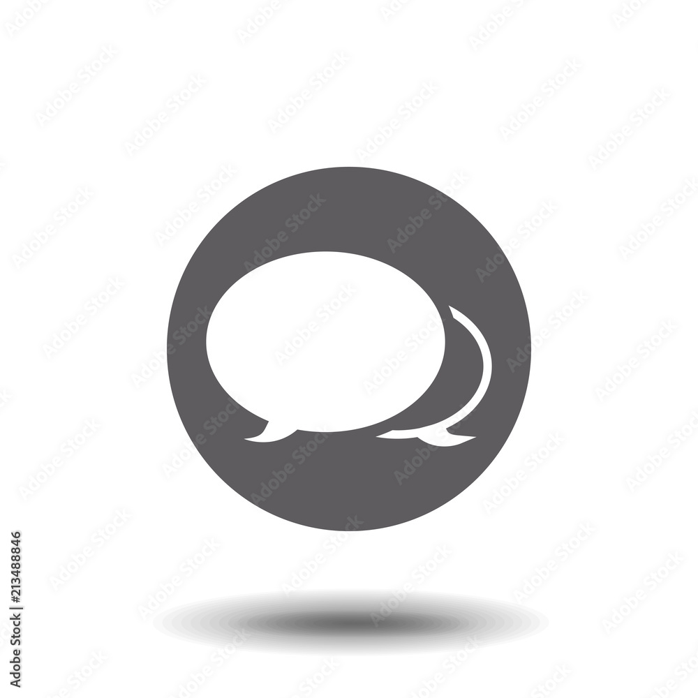 Poster chat icon with dialog clouds vector