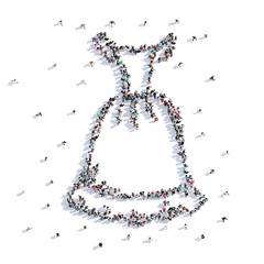 A lot of people form wedding dress, love