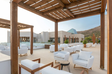 Cafe bar in sea hotel resort