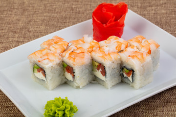 Roll with prawn