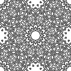 Round lace pattern for paisley , circle background with floral style. vector illustration. purple color.